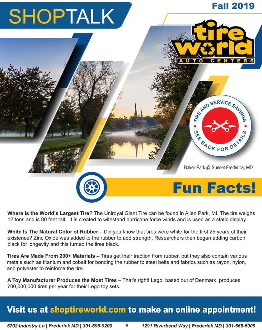 Check out the Tire World Fall Newsletter for exclusive deals and company news!