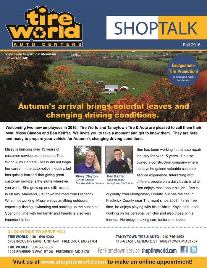 Fall 2016 Newsletter Front